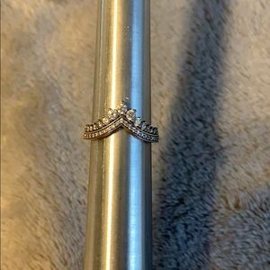 Princess Wishbone Pandora Ring
